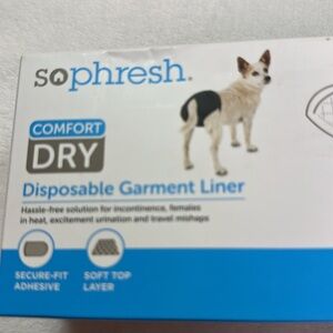 Sophresh Disposable Garment Liner Comfort Dry Dog Pads XS-M 21 Count New